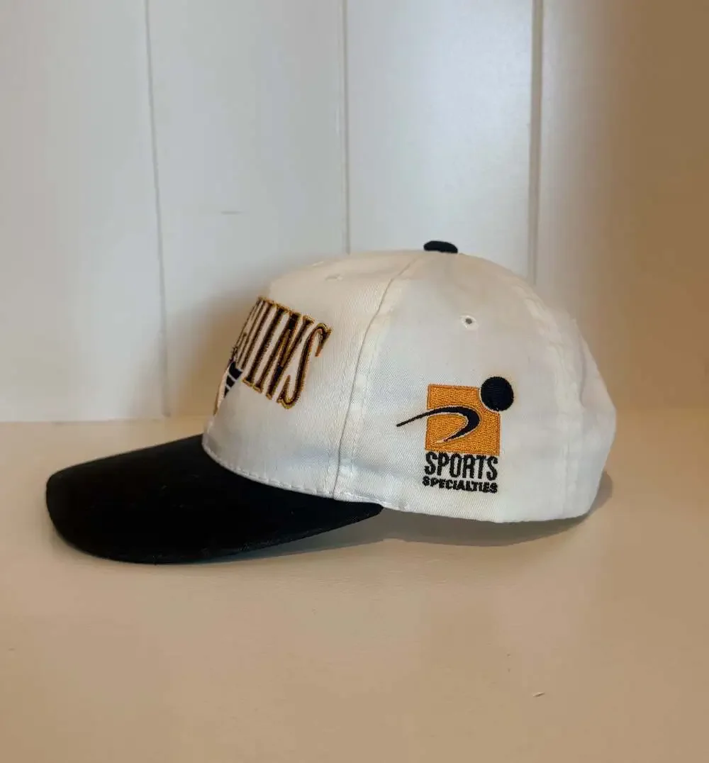 Vintage YOUTH 90s Sports Specialties Pittsburgh Penguins NHL Snapback Hat